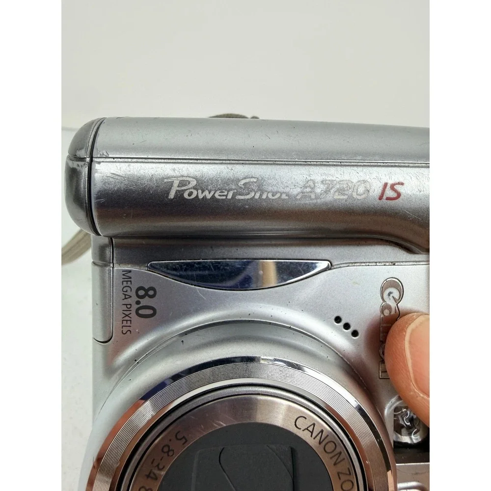 Canon Powershot A720 IS 8.0MP Digital Camera Silver w/ 32gb Card Tested BX